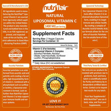 Load image into Gallery viewer, LIPOSOMAL VITAMIN C 1400MG CAPSULES HIGH ABSORPTION VITAMIN C PILLS SUPPLEMENTS