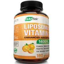 Load image into Gallery viewer, LIPOSOMAL VITAMIN C 1400MG CAPSULES HIGH ABSORPTION VITAMIN C PILLS SUPPLEMENTS