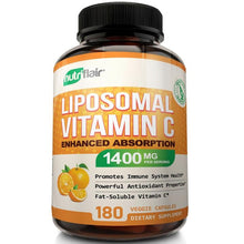 Load image into Gallery viewer, LIPOSOMAL VITAMIN C 1400MG CAPSULES HIGH ABSORPTION VITAMIN C PILLS SUPPLEMENTS
