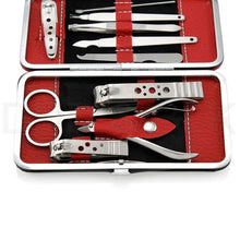Load image into Gallery viewer, 10 PCS PEDICURE / MANICURE SET NAIL CLIPPERS CLEANER CUTICLE GROOMING KIT CASE
