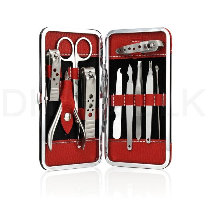 10 PCS PEDICURE / MANICURE SET NAIL CLIPPERS CLEANER CUTICLE GROOMING KIT CASE